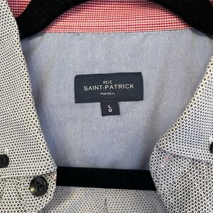 Rue St-Patrick Men's Black and White Shirt